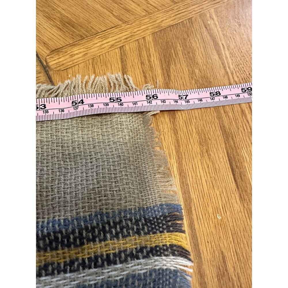 NWT Dimore Red Plaid Blanket Scarf Women Big Oversized 56” x 56” Eyelash Fringe - Picture 6 of 9